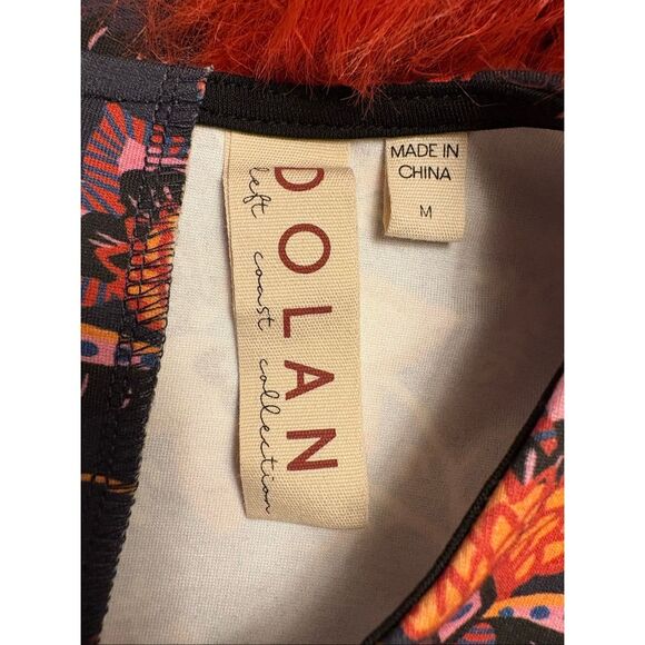 Dolan Left Coast Anthropologie Printed Faux Fur Floral Top Size M - Picture 6 of 7